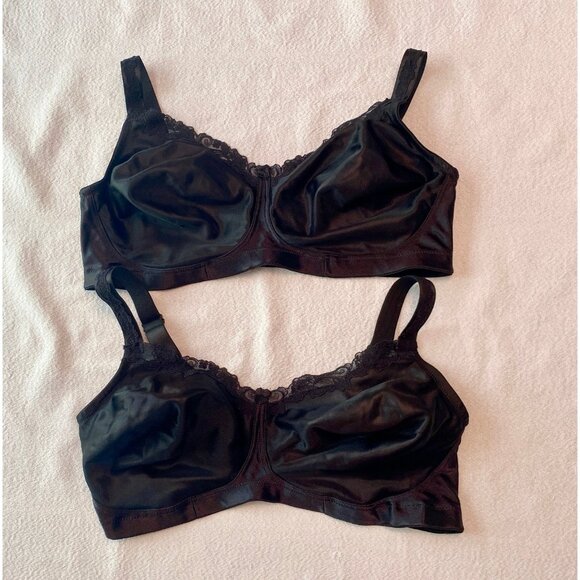 Lot of two wireless black Serenada bras. Both size 44DD - Picture 1 of 7